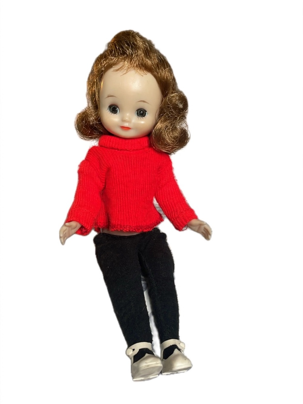Vintage-Betsy McCall Doll in Red Sweater and Black Pants